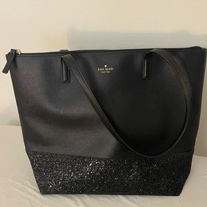 Kate spade black glitter purse